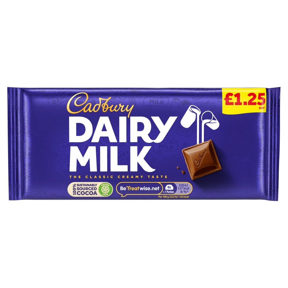 Cadbury Dairy Milk 22 x 95g £1.25 PM