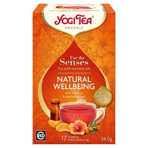 Yogi Tea Natural Wellbeing with Hibiscus & Sea Buckthorn and Mandarin Oil Bio 17 Bags 34g