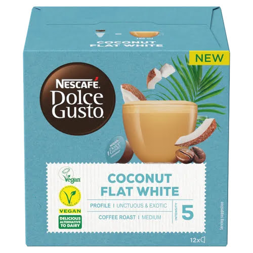 Nescafe Dolce Gusto Plant-based Coconut Flat White 12Cap 116.4g