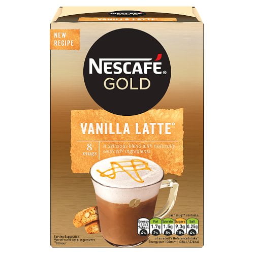 Nescafe Gold Vanilla Latte 8 Sachets 148g