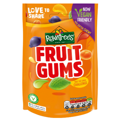Rowntrees Fruit Gums Vegan Pouch 150g